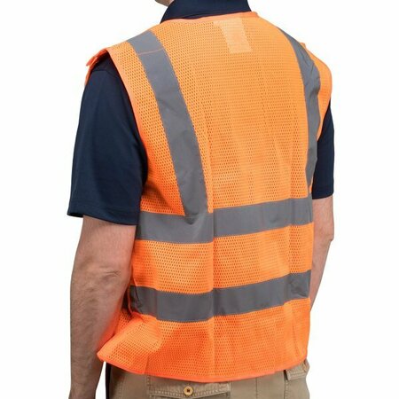 CORDOVA Cordova Orange Class 2 High Visibility 5-Point Breakaway Safety Vest with Hook & Loop Closure 486VB230P2XL